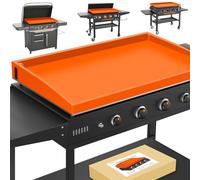 Wasmicro Silicone Griddle Cover for Blackstone 36 Inch, Full Wrap Edge Flat Top Gas Grill Mat, Thick Heavy Duty Food Grade Protective Sleeve Prevent from Smudging, Rusting; Washable, Foldable, Durable