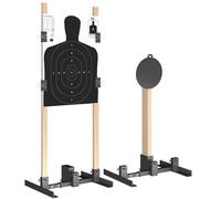 Wasoyun 2-in-1 Shooting Target Stand Base Adjustable Width from 8" to 24" for USPSA/IPSC and IDPA Cardboard and Paper Targets Practice 2 Pack