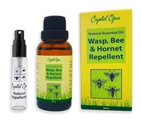 Wasp Bee & Hornet Repellent Spray. Natural. Makes 10+ Litres. Concentrated Essential Oil Blend With 8 Oils. Humane & Effective Flying Insect Protection For Home, Garden, Patio & Holidays. Crystal Opus