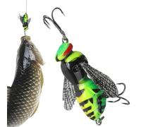 Wasp Creeping Lures - Reusable Realistic and Hooked, Wasp Walking Lures, Suitable for Rivers, Reservoirs, Coastal Areas and Waterfront, for Black Perch, Trout and