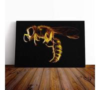 Wasp Flame Canvas Print | Gallery Wrapped 30mm Frame Wall Art | 24x16 inches | Ready to Hang | Abstract Picture | Living Room Bedroom Lounge Office