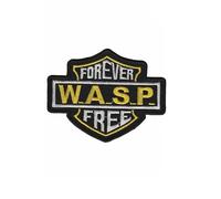 Wasp Forever Free Metal Band Patch Badge Embroidered Iron on Applique Patch Accessory
