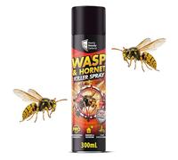 Wasp & Hornet Killer Spray 300ml - Fast Acting Aerosol Insecticide, Professional Strength for Indoor & Outdoor Use, Surface & Nest Treatment, Kills Flying & Crawling Insects, Fast Knockdown Action