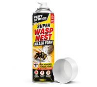 Wasp & Hornet Nest Destroyer Foam Spray 600ml - Clinging Foam Targets Nest Entrances from Over 2 Metres - Fast-Acting Permethrin Aerosol - Indoor & Outdoor Use
