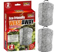 Wasp Nest Decoy - 2 Pack, Fake Wasp Nest for Outdoor Hanging, Yellow Jackets & Bee Repellent, Waterproof & Tear-Resistant Deterrent for Outdoor, Patio, Home & Garden