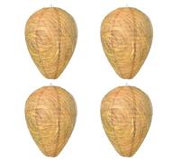 Wasp Nest Decoy 4 Pack, Effective Wasp Repellent for Outdoor Areas, Realistic Fake Wasp Nest for Home Garden and Agricultural Use, Wasp Deterrent Outdoor Protection