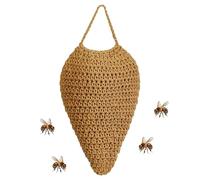 Wasp Nest Decoy | Artificial Crochet Bee Hive Decoration - Wasp Decoy - for Patio Garden Yard Porch Deck Balcony Outdoor Farm Orchard