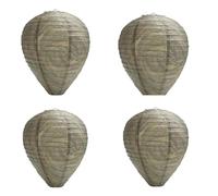 Wasp nest Dummy Wasp Defense, Waterproof Hanging Fake Nest, wasp Protection, wasp Repeller, Artificial wasp nest, Natural Wasp Deterrent for Home and Garden (4 Packs)