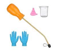 Wasp Nest Killer Bulb Duster Applicator Pest Control, 1Pc Bulb Duster Sprayer Diatomaceous Earth Powder with Long Copper Tube, Fake Wasp Nest Killer Ant Powder (Orange Bulb)