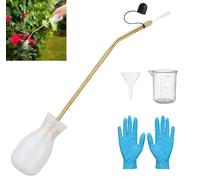 Wasp Nest Killer Bulb Duster Applicator Pest Control, Bulb Duster Sprayer 1Pc Diatomaceous Earth Powder with Long Copper Tube, Fake Wasp Nest Killer Ant Powder (White Bulb)