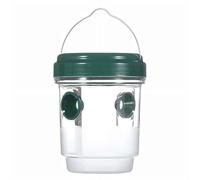 Wasp Traps Outdoor Hanging, Double Channel Live Wasp Trap, Reusable Trap with UV LED Light, Bee Killer Catcher for Outdoor Garden Balcony