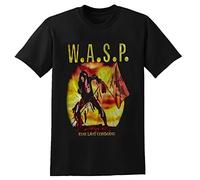 Wasp W.A.S.P. The Last Command Tour Cotton T-Shirt Unisex Mens Fashion Shirt Cotton Tee Shirts Short Sleeve Size XXL Black