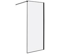 Beliani Shower Screen WASPAM 800 x 1900 mm Black, Clear