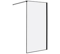 Beliani Shower Screen Waspam 1000 X 1900 mm Black