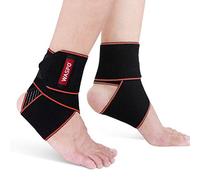 WASPO Ankle Support Brace 2 PACK, Adjustable Ankle Brace Wrap Strap for Sports Protect, Plantar Fasciitis Achilles tendonitis Ligament damage Injury Recovery, One Size for Men Women
