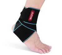WASPO Ankle Support Brace - Adjustable Ankle Brace Wrap Strap for Sports Protect, Plantar Fasciitis, Achilles tendonitis, Ligament damage, Injury Recovery, One Size for Men Women 1 PC Blue