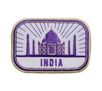 WASPRO India Travel Patch, Taj Mahal, Groovy Embroidered Iron On Sew On Patch Badge, 8x5.5cm