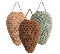 Wasps Hornets, Wasp Decoy, 3PCS Hand-Woven Cotton Rope Wasp Nest Decoy Decorative Wasps Deterrents for Outside Use