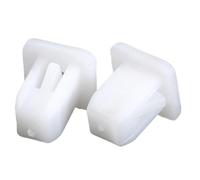 WASQUBKS 100Pcs Square Plastic Rivets Retainer Clips White Car Bumper Fender Fasteners Push Engine Cover Fender Car Door Trim Panel Clip