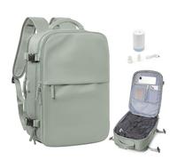 wassdins Vacuum Backpack Travel Bag with Pump, Vacuum Compression Backpack for Women Men, Ryanair Cabin Bags 40x20x25 Underseat, Carry On Personal Item Hand Luggage, Water-resistant Laptop Back Pack