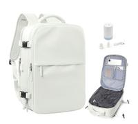 wassdins Vacuum Backpack Travel Bag with Pump, Vacuum Compression Backpack for Women Men, Ryanair Cabin Bags 40x20x25 Underseat, Carry On Personal Item Hand Luggage, Water-resistant Laptop Back Pack