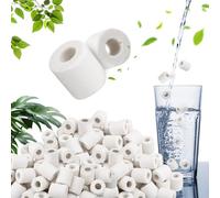 WasserfilteBmliingchau 40 White Ceramic Beads EM® 100% Natural Water Purifier Filter | Anti-limescale & Chlorine | Reusable for Carafe, Kettle, Bottle (Eliminates Microorganisms)
