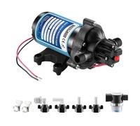 WASSERMANN 12V DC RV Water Pump, 3.5GPM 45PSI, 3-Chamber Self-Priming Diaphragm Pump with Pressure Switch for RV Marine Camping Yacht Garden, 1/2"NPSM Connection