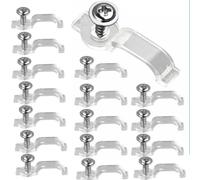 Wasserquelle 100 Sets Transparent Cable Clips Light Strip Clips LED Strip Light Mounting Clips for LED Llight Home Kitchens Big Event and Parties