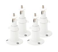 Wasserstein Adjustable Metal Wall Mount for Arlo Essential 3rd Gen/2nd/1st/Go 2/Arlo Pro (6th Gen)/Pro 5S 2K/Pro/4/3/Ultra (3rd Gen)/Ultra 2/Ultra & Ring Stick Up Cam (Battery/Plug-In) (4-Pack, White)