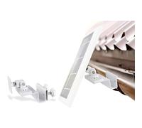Wasserstein Gutter Mount for Ring, Arlo, and Reolink-Compatible Solar Panels - Maximum Sunlight Exposure for Your Solar Panel Without Drilling Holes (White)