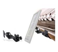 Wasserstein Gutter Mount for Ring, Arlo, and Reolink-Compatible Solar Panels - Maximum Sunlight Exposure for Your Solar Panel Without Drilling Holes (Black)