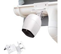 Wasserstein Weatherproof Gutter Mount for Arlo Cameras, White, 360-degree Swivel, 180-degree Tilt, Easy Installation, Rust-Resistant