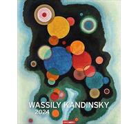 Wassily Kandinsky Edition Kalender 2024. Kunstvoller Wand-Kalender mit abstrakten Kunstwerken im Bauhaus-Stil. Großer Kunst-Kalender 2024 im Hochformat. 46x55 cm.