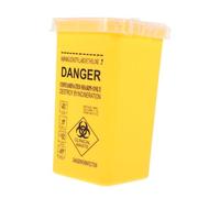 Waste Barrels - 2 Gallon Yellow Sharps Bin with Lid 10 Inch Height Ideal for Needle Waste and Safe Disposal