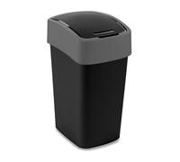 Waste Bin Rubbish Bin Waste Container with Lid 25L Black
