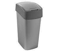 Waste Bin Rubbish Bin Waste Container with Lid 45L Silver