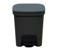 Waste Bin - Step-On Trash Can 24.5x24x30 Cm | Trash Can, Slim Rectangular Kitchen Waste Bin In PP With Odor-Protected Soft Close Lid, Foot Pedal, Anti-Slip Design, Easy Clean, 800 G