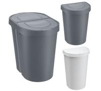 Waste Bin Trash Can Rubbish Tilt Lid 2 x 25L / 25L / 45L Garbage Single Double