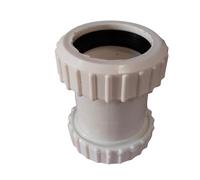 Waste Compression Straight Connector 40mm Coupler (Pack of 2)