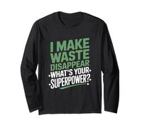 Waste Disappear What’s Your Superpower Wastewater Operator Long Sleeve T-Shirt