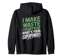 Waste Disappear What’s Your Superpower Wastewater Operator Zip Hoodie