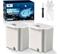 Waste Ink Pad Replacement Kit with Reset Software for EcoTank ET-2800 ET-4800 ET-2720 ET-2803 ET-2400 ET-4700 Printers, Chipless Maintenance Box Repair Solution, 2 Pack