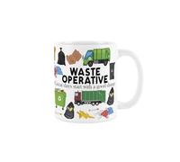Waste Operative Mug - Humorous Bin Man Worker Funny Novelty Gift - Tea/Coffee Hot Drinks White Ceramic Cup Present