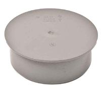 Waste Pipe 40 mm Cap/Stop End - Push-Fit/Compression - Grey