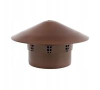 Waste Pipe Terminal Valve Soil Pipe System/Vent End Cap Push Fit Socket Plug (110mm, Brown)