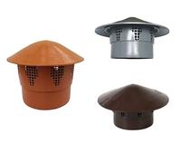 Waste Pipe Terminal Vent Sewage Aerator Soil System Air Vent Grille Tube Cover Cap (110mm, Grey)