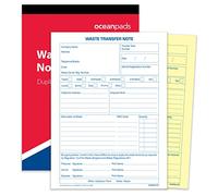 Waste Transfer Note Book A5 | Duplicate 2-Part NCR Carbonless | 50 Sets | Standard UK Format | Ocean Pads (70468)