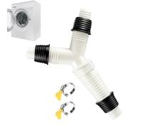 Waste Water Connection Adapter - Y Shape | Extension Waste Water Hose 30 cm - Washing Machine Connector for Double Basins Air Conditioning Floor Drain Pipe Leak-proof Hose Adapter Sanitary Accessories