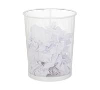 Wastebasket Wastepaper Bin Trash Can Wire Mesh Basket 20 L White Office Dustbin