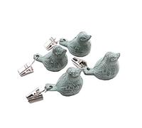 WASTEBIN 4 PCS Table Cloth Weights Antique Cast Iron Bird Weights For Tables Cloth Garden Table Cloth Weights Table Cloth Pompoms